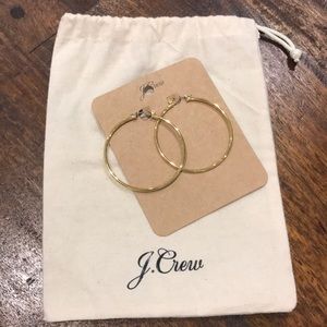 GOLD PLATED METAL J.CREW HOOPS